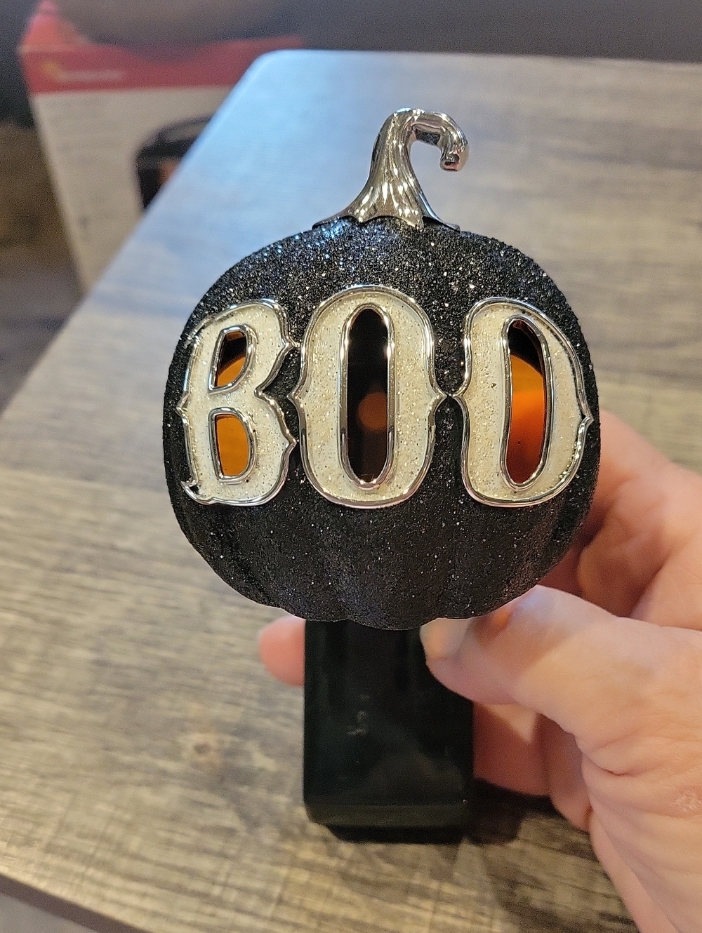 Wallflower For Halloween,Black Glitter Pumpkin,NWOT
